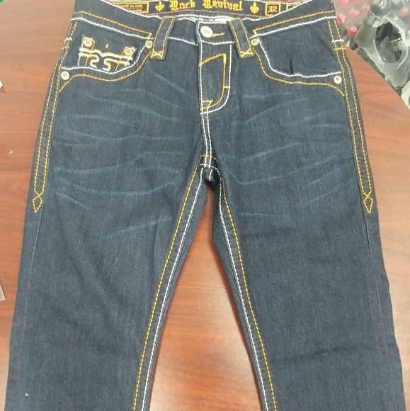 rock revival slim straight jeans